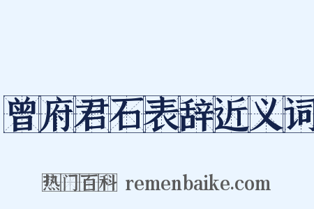曾府君石表辞近义词是什么意思的图片